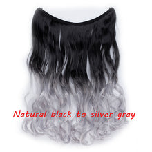 Load image into Gallery viewer, S-noilite 20 inch Invisible Wire No Clip One Piece Halo Hair Extensions Secret Fish Line Hairpieces Wave Straight Synthetic